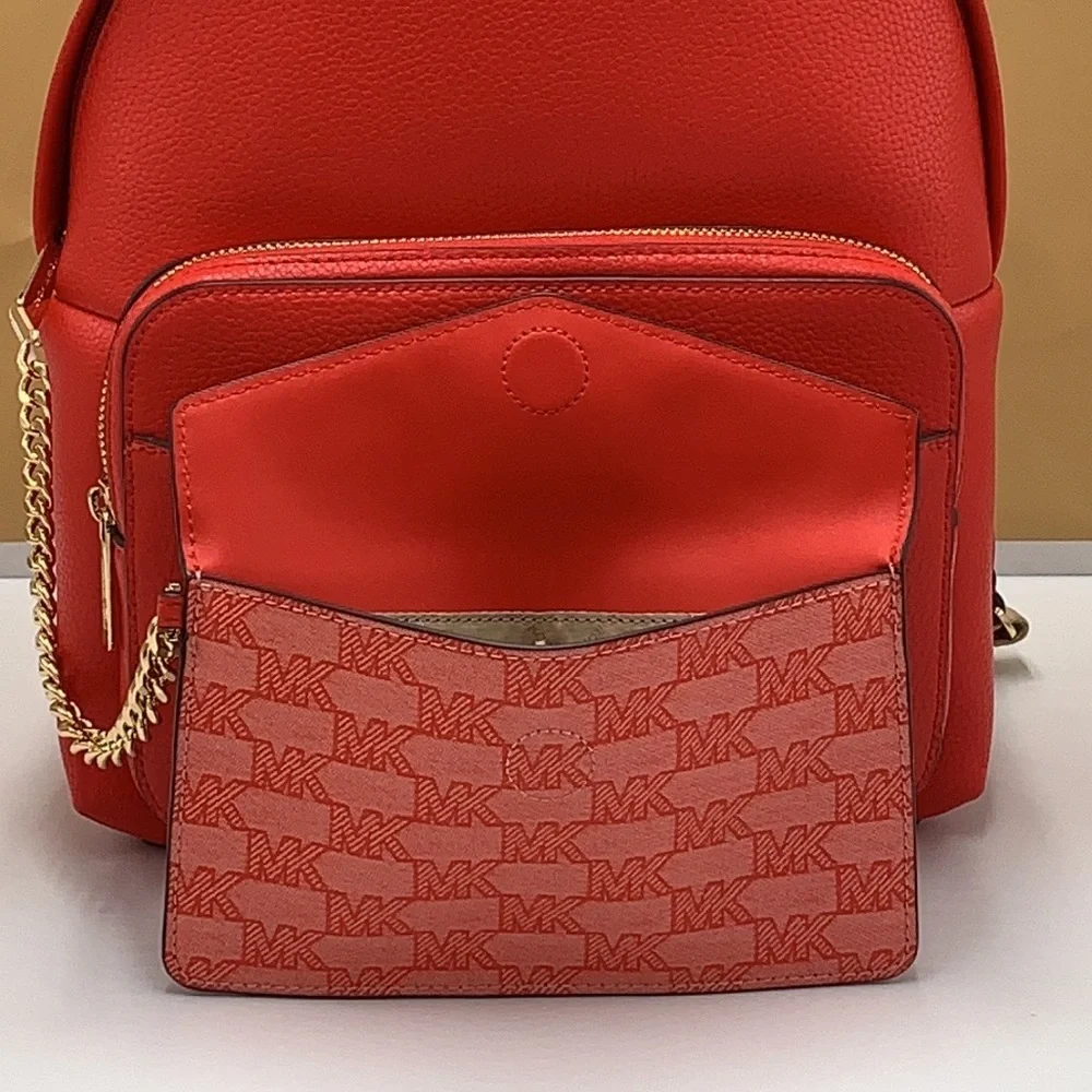 MICHAEL KORS DARK SANGRIA  Maisie Medium Pebbled Leather 2-in-1 Backpack
